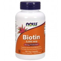 Biotina 5000 mcg 120 Vegcaps NOW Foods