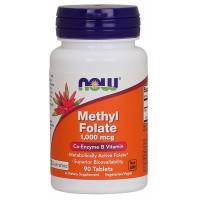 Metil Folato 1000 mcg 90 comprimidos NOW Foods