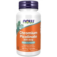 Chromium Picolinate Picolinato de Cromo 200 mcg 100 Cápsulas NOW Foods