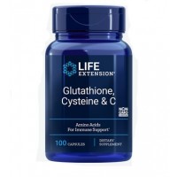 Glutationa, Cisteína e Vitamina C 100 caps LIFE Extension