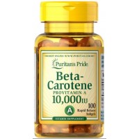 Beta Carotene Caroteno 10000 IU 100 softgels PURITANS Pride