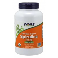 Spirulina 500 mg Organic, 500 Comprimidos NOW Foods