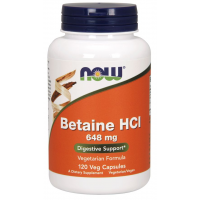 Betaine HCl 648 mg 120 Caps NOW Foods