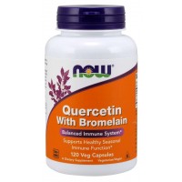 Quercetin with Bromelain quercetina com bromelina 120 Veg Capsules NOW Foods