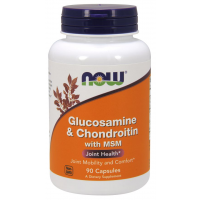 Glucosamina e Condroitina com MSM 90 cápsulas NOW Foods