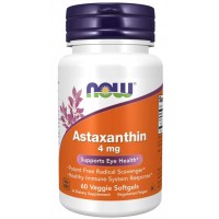 Astaxanthin 4 mg 60 Veggie Softgels Now Foods