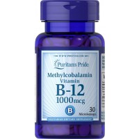 Metil cobalamina Vitamina B12 1000 mcg 30 pastilhas PURITAN S Pride