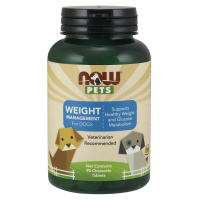 Weight Management for Dogs para cães 90 comprimidos mastigáveis NOW Pets