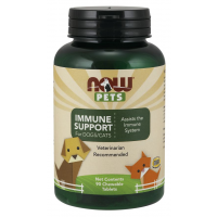 Immune Support for Dogs & Cats 90 comprimidos mastigáveis NOW Pets