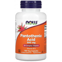 Pantothenic Acid, 500 mg, 100 Veg Capsules Now foods