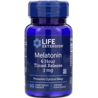 Melatonina 6 Hour Timed Release 3mg 60 caps LIFE Extension