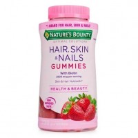 Hair Skin e Nails Cabelo, pele e unha 230 balas de gomas de morango NATURE'S Bounty