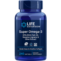 Super Omega 3 com Sesame Lignans e Olive Extract 240s LIFE Extension