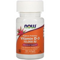 Vitamina D3 10000 IU 120 Softgels NOW Foods