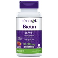 Biotina 10000 mcg Fast dissolve 60 tablets sublingual sabor morango