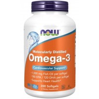 Omega 3 1000mg 200 Softgels NOW Foods