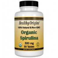 Spirulina Orgânica 500mg 30 tablets HEALTHY Origins