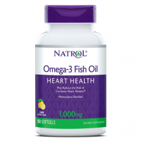 Omega 3 Fish Oil 1000mg 90s Sabor: Limão NATROL 