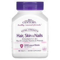 Extra Strength Hair, Skin & Nails, 90 Tablets