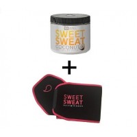 Sweet Sweat com Extra Virgin Organic Coconut Oil 'XL' (382g) + Cinta PINK