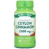 Concentrated Ceylon Cinnamon, 2,000 mg, 60 Quick Release Capsules Nature's Truth