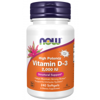 Vitamina D-3 2000 IU  240 Softgels  NOW