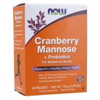 Cranberry Mannose + Probiotics 20 Packets 144g Now