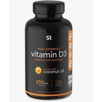 Vitamina D3 10,000iu 120 softgels SPORTS Research validade: 05/2022
