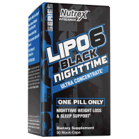 LIPO 6 BLACK NIGHTTIME 30 BLACK-CAPS NUTREX 