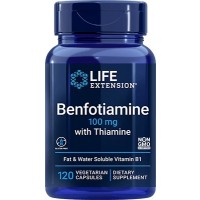 Benfotiamine with Thiamine, 100 mg, 120 Vcaps  Life Extension