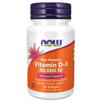 Vitamin D3 50.000 IU 50 Softgels NOW