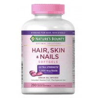 Hair Skin e Nails Cabelo, pele e unha com biotina 250 softgels NATURE'S Bounty