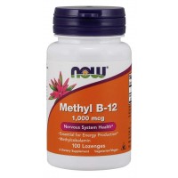 Metil B12 1000mcg 100 pastilhas NOW Foods