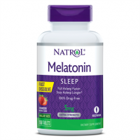 Melatonina 5mg FAST DISSOLVE sublingual 150 comprimidos Sabor Morango NATROL