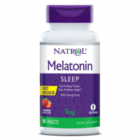 Melatonina 1mg FAST DISSOLVE sublingual 90 tablets Sabor Strawberry NATROL