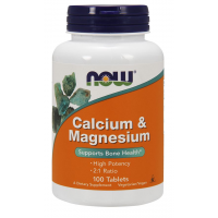 Calcium & Magnesium 100 Tablets NOW Foods
