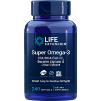 Super Omega 3 with Sesame Lignans and Olive Extract 240 Softgels LIFE Extension